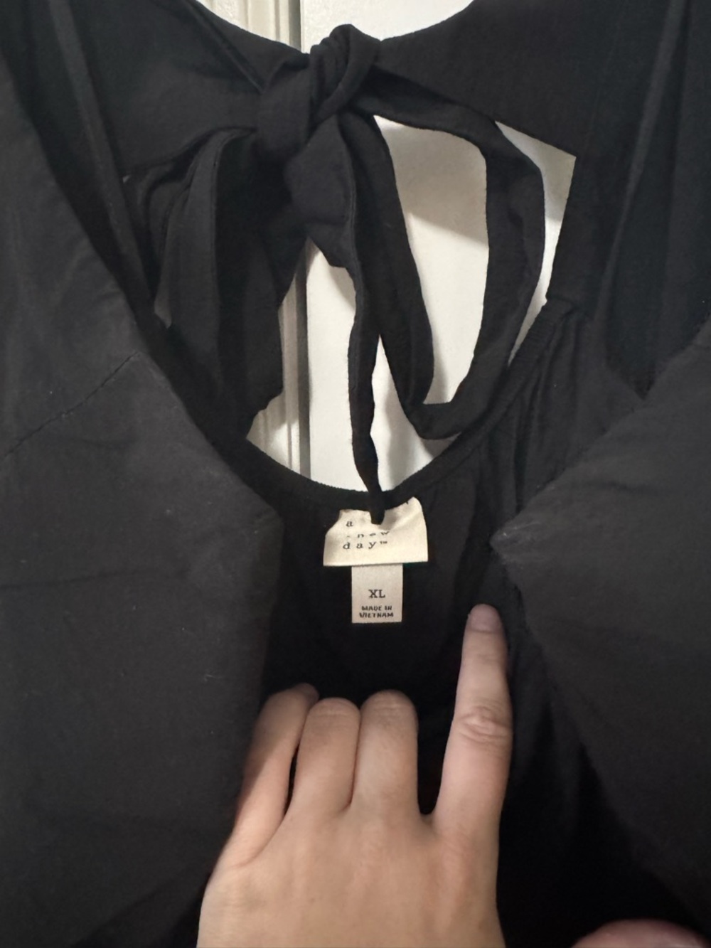 Classic Black Dress - Elegant Women's Spaghetti Strap Dress - Picture 4 of 4